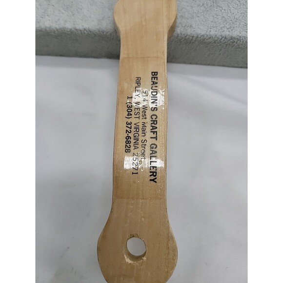 Vintage 1978 Push & Pull Handy Kitchen Oven Tool Solid Wood Advertising - Picture 4 of 9